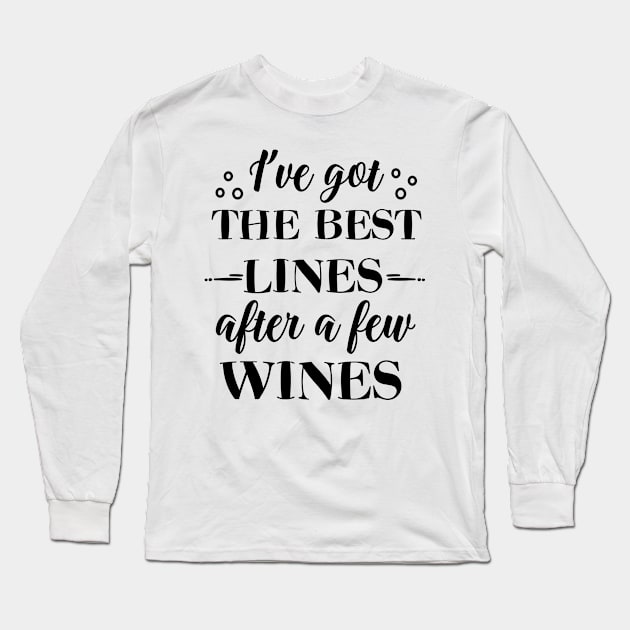 Lines after wines Long Sleeve T-Shirt by bloomnc